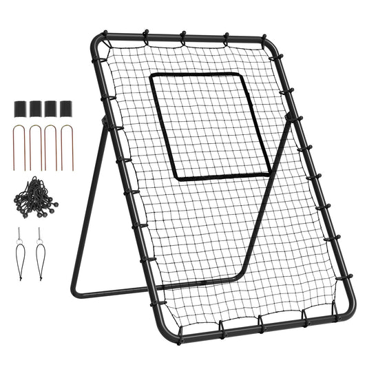 VEVOR Baseball And Softball Rebounder Net, 4 x 6 Feet PitchBack Baseball Nest for Pitching and Fielding Training, Pitch Return Trainer Rebound Net with Pitching Target, 4 Adjustable Angles - BQHDWPWJDKD4HE1Z4V0 - view 1