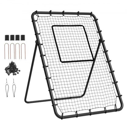 VEVOR Baseball And Softball Rebounder Net, 4 x 6 Feet PitchBack Baseball Nest for Pitching and Fielding Training, Pitch Return Trainer Rebound Net with Pitching Target, 4 Adjustable Angles - BQHDWPWJDKD4HE1Z4V0 - view 2
