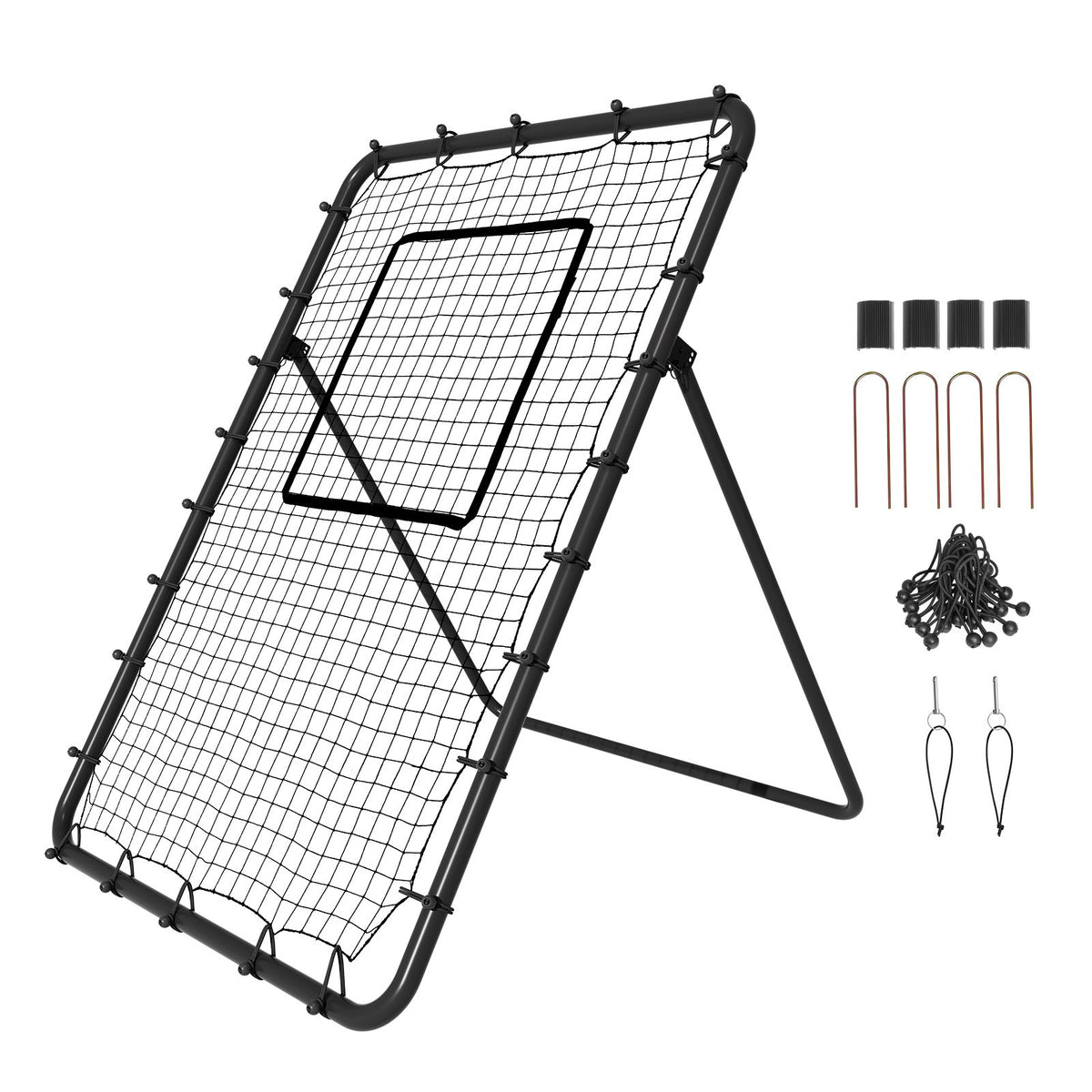 VEVOR Baseball And Softball Rebounder Net, 4 x 6 Feet PitchBack Baseball Nest for Pitching and Fielding Training, Pitch Return Trainer Rebound Net with Pitching Target, 4 Adjustable Angles - BQHDWPWJDKD4HE1Z4V0 - view 10