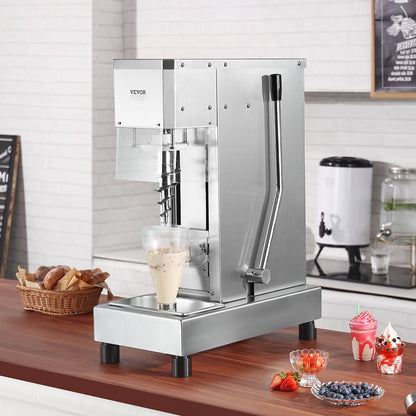 VEVOR Ice Cream Blender, 750W High-Speed Ice Cream Maker Mixer Stir Machine 1740RPM, 304 Stainless Steel Ice Cream Shaker, Long Handle + PC Protective Shield, Customizable with any Flavor of Ice Cream - BQLJBJBZL750YIE4AV1 - view 9