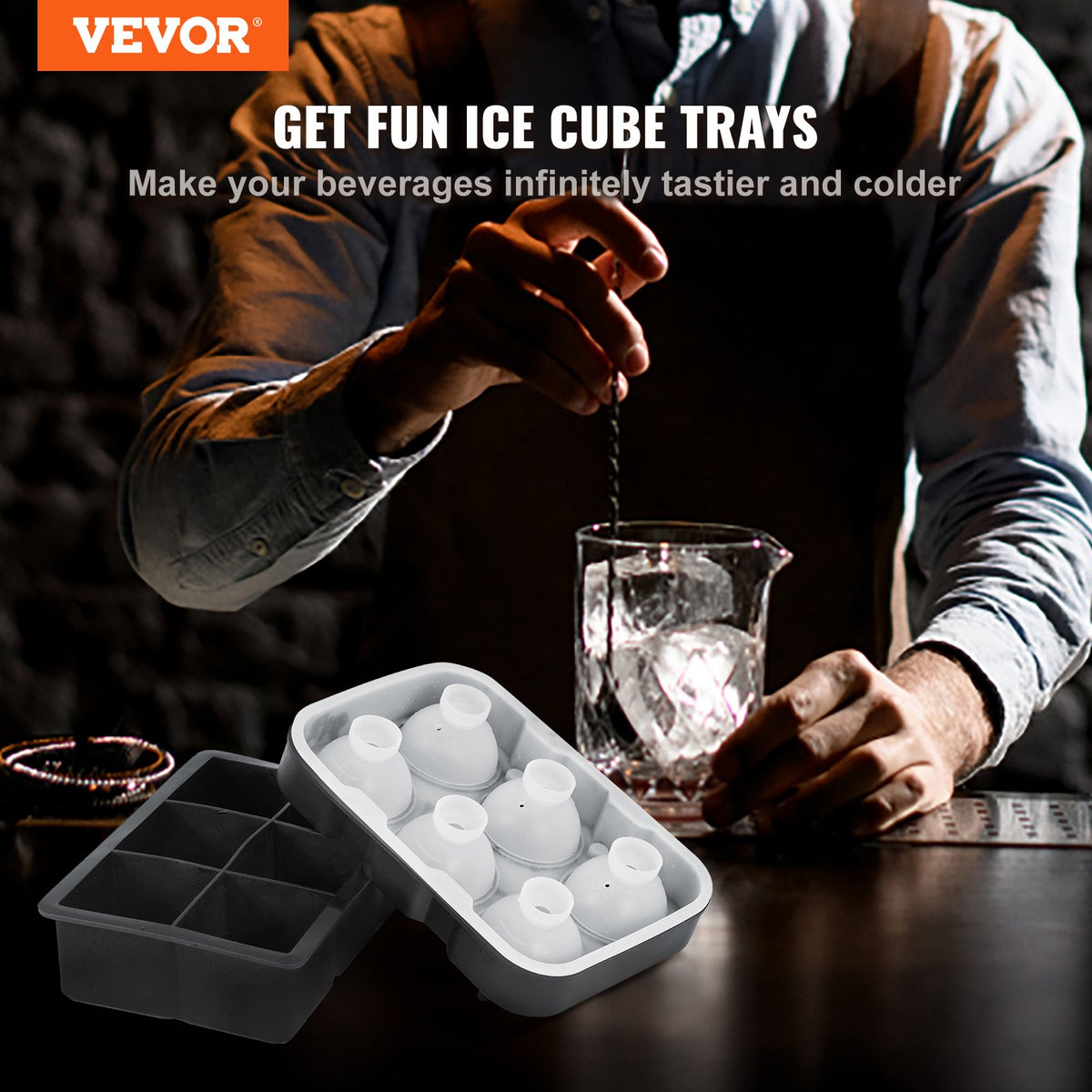 VEVOR Ice Ball Maker Mold - Select Your Configuration - BQZZJHSTMBQ66DWGVV0 - view 2