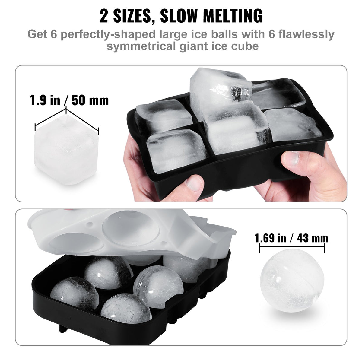 VEVOR Ice Ball Maker Mold - Select Your Configuration - BQZZJHSTMBQ66DWGVV0 - view 3