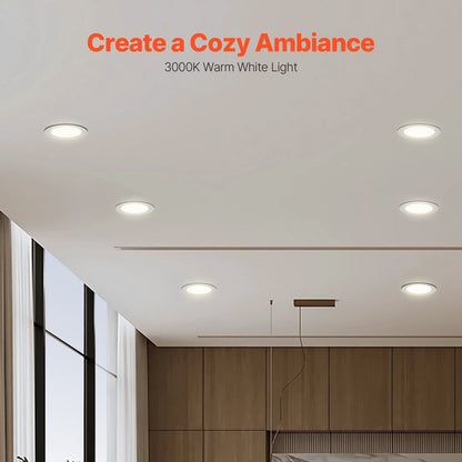 VEVOR BR30 Flood Light Bulb, 12 Pack LED Indoor Flood Lights, 850 Lumens LED Flood Light Bulbs, E26 Standard Base, 3000K Warm Light, 15,000 Hour Lifetime, Stepless Dimmable Recessed Can Light Bulbs - BRDPLXBR30XHYAMY6V6 - view 4
