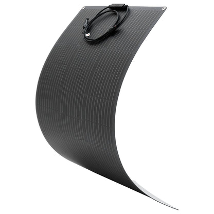 VEVOR Flexible Solar Panel, 100W Semi-Flexible Bendable Monocrystalline Solar Panel, 23% Efficiency Mono Off-Grid Charger with MC4 Output, IP67 Waterproof for Marine RV Car Cabin Curved Surfaces - BRXTYNB1100W7HN93001Y3 - view 1