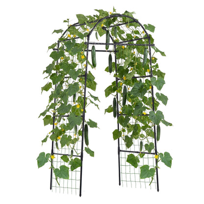 VEVOR Cucumber Trellis, U-Shape Garden Trellises for Raised Bed, Metal Arch Plant Support for Vine, Climbing Plants Outdoor, Peas, Beans, Zucchini, Tomato, Squash, Flower (32.01 x 31.5 x 80.71 in) - BSGXHGPJBSGC49FJW001V0 - view 10