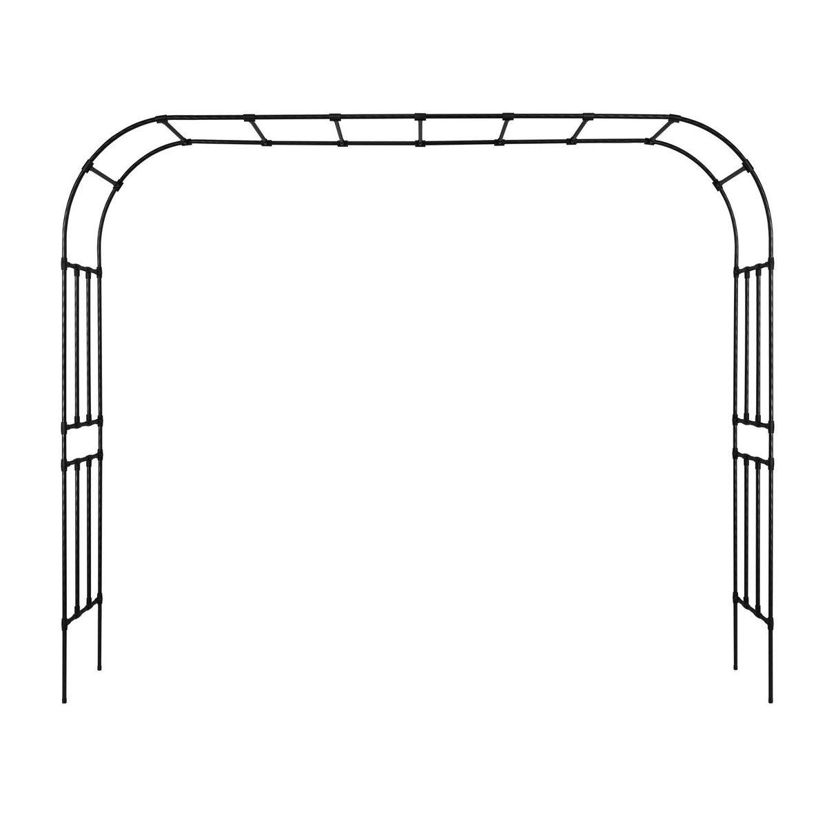 VEVOR Garden Arbor, 94.5 (H) x 126 (W) x 15.8 (D) in Metal Archway, Sturdy Outdoor Trellis Arch with Stakes, Easy to Assemble, Pergola Arbor for Plant Climbing Yard Lawn Wedding Party Decoration - BSHYGMBS9451K3NZR001V0 - view 10