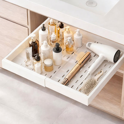 VEVOR Pull Out Cabinet Organizer, 4 Pack Expandable Width (12.2"-18.9"), 20.47" Deep Pull Out Drawers for Cabinets, Sliding Drawer for Kitchen Pantry Cabinet Organizer with Nano Adhesive Strips, White - BSLL21YCBS4GKRBXL001V0 - view 9