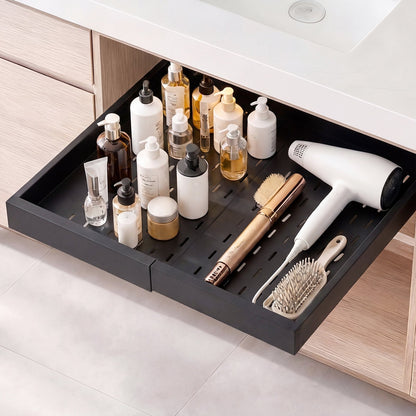 VEVOR Pull Out Cabinet Organizer, 4 Pack Expandable Width (12.2"-18.9"), 20.47" Deep Pull Out Drawers for Cabinets, Sliding Drawer for Kitchen Pantry Cabinet Organizer with Nano Adhesive Strips, Black - BSLL21YCHS4GJI084001V0 - view 9