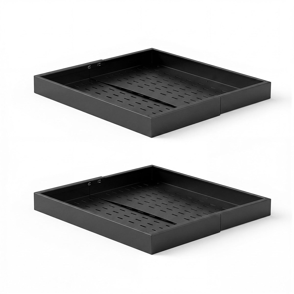 VEVOR Pull Out Cabinet Organizer, 4 Pack Expandable Width (12.2"-18.9"), 20.47" Deep Pull Out Drawers for Cabinets, Sliding Drawer for Kitchen Pantry Cabinet Organizer with Nano Adhesive Strips, Black - BSLL21YCHS4GJI084001V0 - view 10