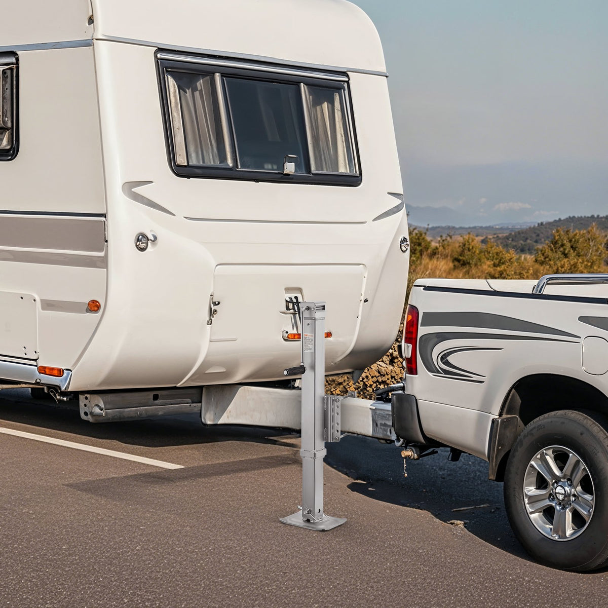 VEVOR Trailer Jack, 8000 lbs Static Load Capacity, Heavy Duty Swivel Bolt-on Trailer Jack, 28.5" Lift Trailer Jack Stand with Handle for RV Trailer, Horse Trailer, Utility Trailer, and Yacht Trailer - BSLSTCQJDSYKCWY2VV0 - view 9