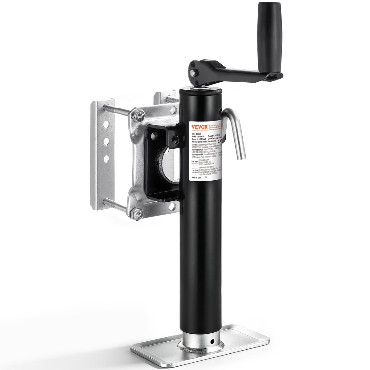 VEVOR Trailer Jack, 2000 lbs Dynamic Load Capacity, Heavy Duty Swivel Bolt-on Trailer Jack, 10" Lift Trailer Jack Stand with Handle for RV Trailer, Horse Trailer, Utility Trailer, and Yacht Trailer - BSLSTCQJDSYKG5K4FV0 - view 1