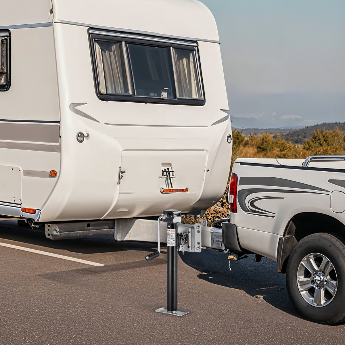 VEVOR Trailer Jack, 5000 lbs Dynamic Load Capacity, Heavy Duty Swivel Bolt-on Trailer Jack, 14.3" Lift Trailer Jack Stand with Handle for RV Trailer, Horse Trailer, Utility Trailer, and Yacht Trailer - BSLSTCQJDSYKZRU01V0 - view 9
