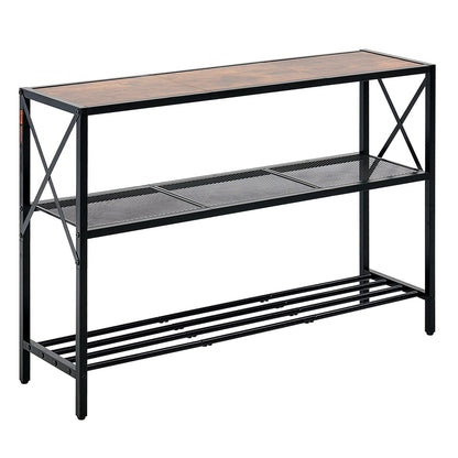 VEVOR Narrow Console Sofa Table, 41.7 inches Behind Couch Table, 3-Tier Long Entryway Table and Skinny Hallway Table, Narrow Sofa Table with Metal Frame, for Entryway, Hallway, Living Room & Bedroom - BSXGZDCK39418RBBZV0 - view 10