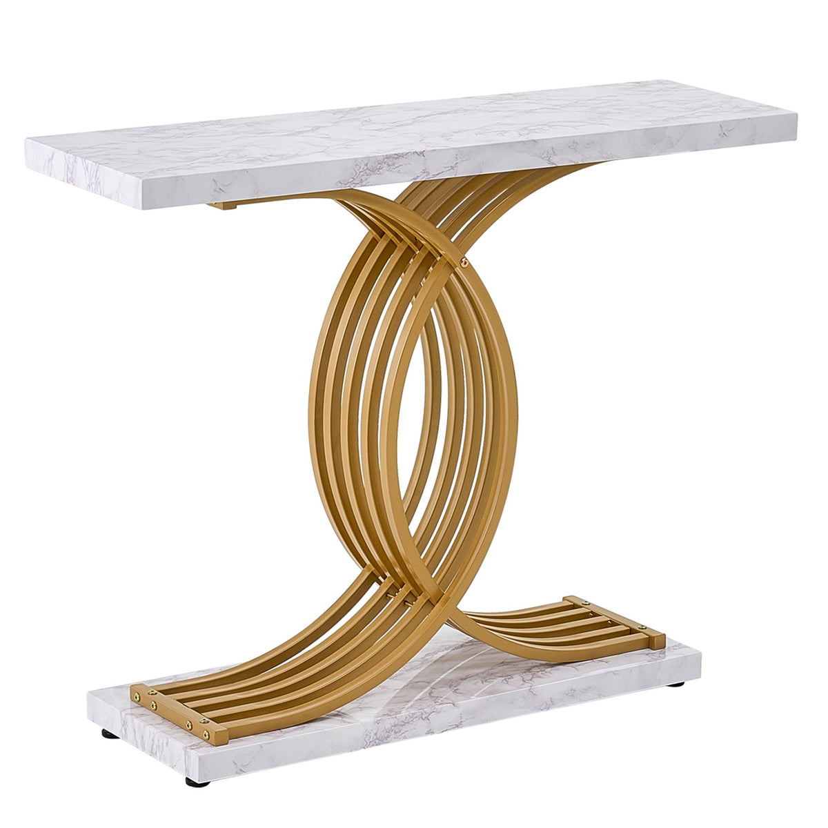 VEVOR Narrow Console Sofa Table, 39.4 inches Behind Couch Table, 1-Tier Long Entryway Table and Skinny Hallway Table, Narrow Sofa Table with Metal Frame, for Entryway, Hallway, Living Room & Bedroom - BSXGZDCK3941NZAI3V0 - view 10