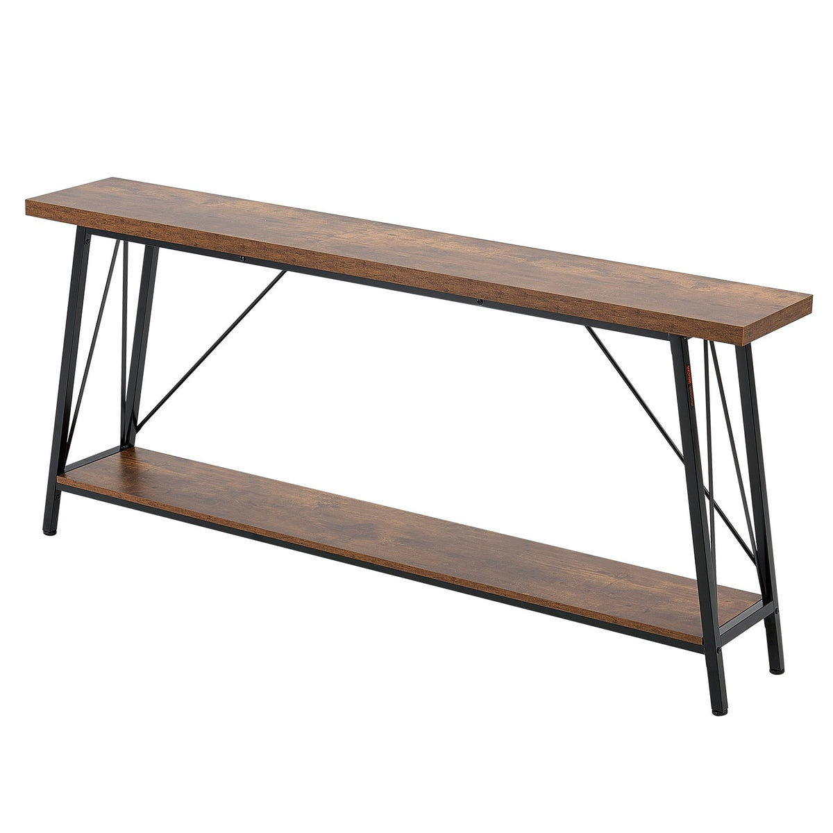 VEVOR Narrow Console Sofa Table, 70.9 inches Behind Couch Table, 2-Tier Long Entryway Table and Skinny Hallway Table, Narrow Sofa Table with Metal Frame, for Entryway, Hallway, Living Room & Bedroom - BSXGZDCK708624KBQV0 - view 10