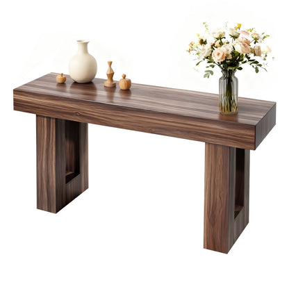 VEVOR 63 in Console Table, Farmhouse Desk Behind the Couch, Wooden Rectangle Entrance Desk, Narrow Long Sofa Table Accent Stand for Hallway, Bedroom, Living Room, Foyer, Easy Assembly, Brown - BSXGZEKNSFDC9VF7M001V0 - view 1