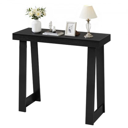 VEVOR 36 in Console Table, Modern Desk Behind the Couch, Wooden Rectangle Entrance Desk, Narrow Long Sofa Table Accent Stand, Ideal for Hallway, Bedroom, Living Room, Foyer, Easy Assembly, Black - BSXGZEKXDFDC2HZOH001V0 - view 2