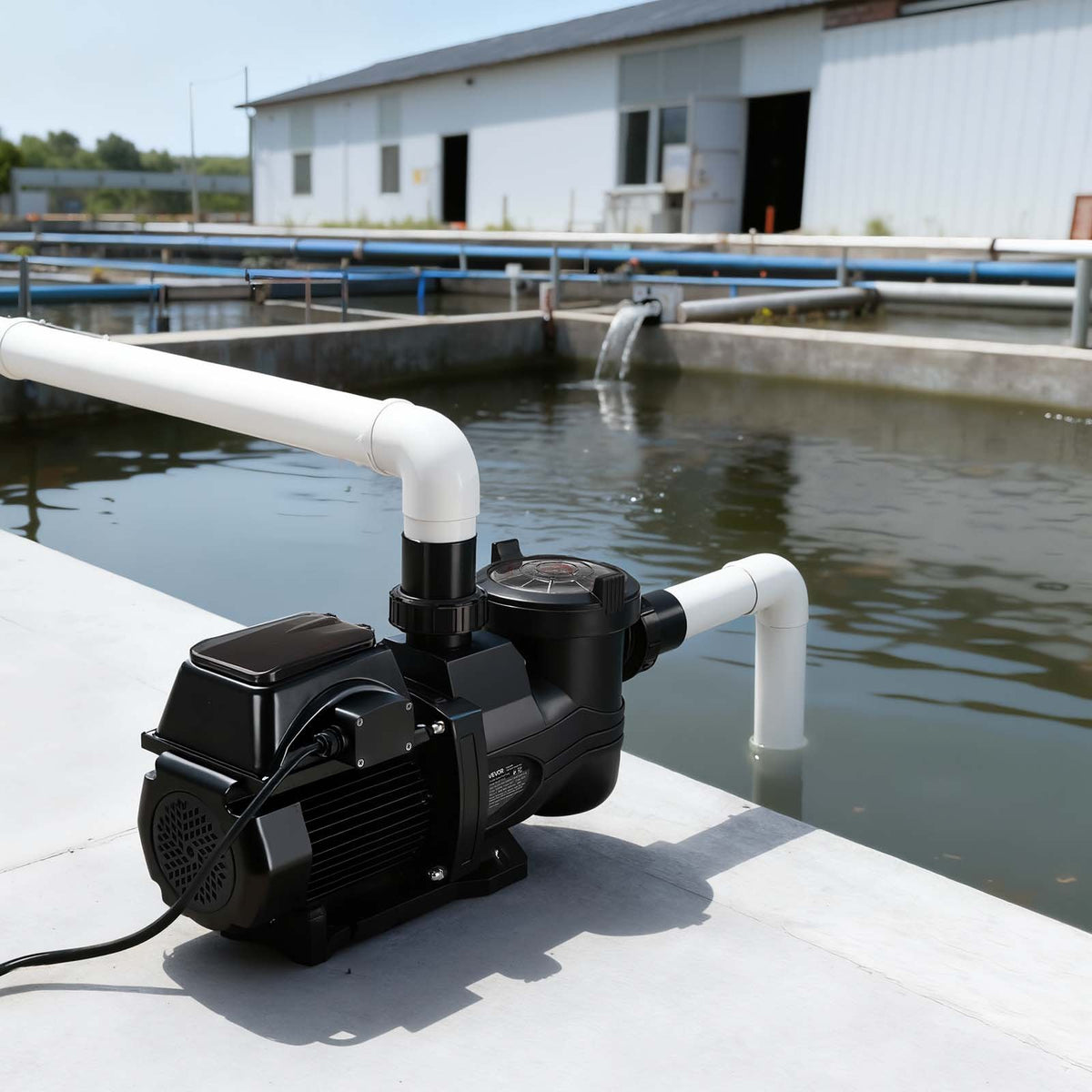 VEVOR Variable Speed Pool Pump, 1.5 HP, AC 220-240V, 132 GPM, In/Above Swimming Pool Pump with Filter Basket, Powerful Self Priming, Programmable Timer, for Inground and Above Ground Swimming Pool - BSYCGLBSS15HTPH92001V4 - view 9