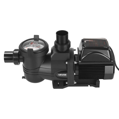 VEVOR Variable Speed Pool Pump, 1.5 HP, AC 220-240V, 132 GPM, In/Above Swimming Pool Pump with Filter Basket, Powerful Self Priming, Programmable Timer, for Inground and Above Ground Swimming Pool - BSYCGLBSS15HTPH92001V4 - view 10