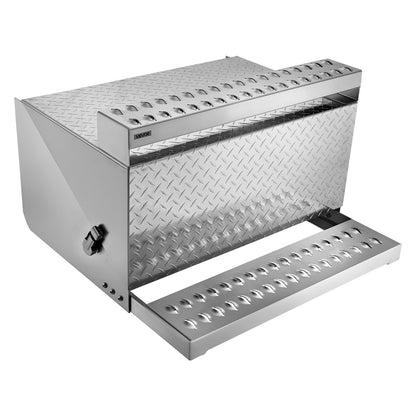 VEVOR Semi-Truck Step Tool Box, 31" x 30" x 19" Heavy Duty Aluminum Diamond Plate Toolbox, Waterproof Cab Entry Step Storage Box with Shock-Absorbing Latch for Flatbed, Crane, and Semi Trucks - BTGJXBTGJX2TTCBJ7001V0 - view 1