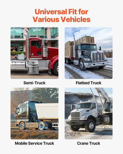VEVOR Semi-Truck Step Tool Box, 18" x 27.5" x 25.4" Heavy Duty Aluminum Toolbox Side Mount, Waterproof Side Storage Saddle Step Box with T-Handle Lock & Keys for Semi Trucks, Flatbed Trailers - BTGJXBTGJX3TXN6E4001V0 - view 6