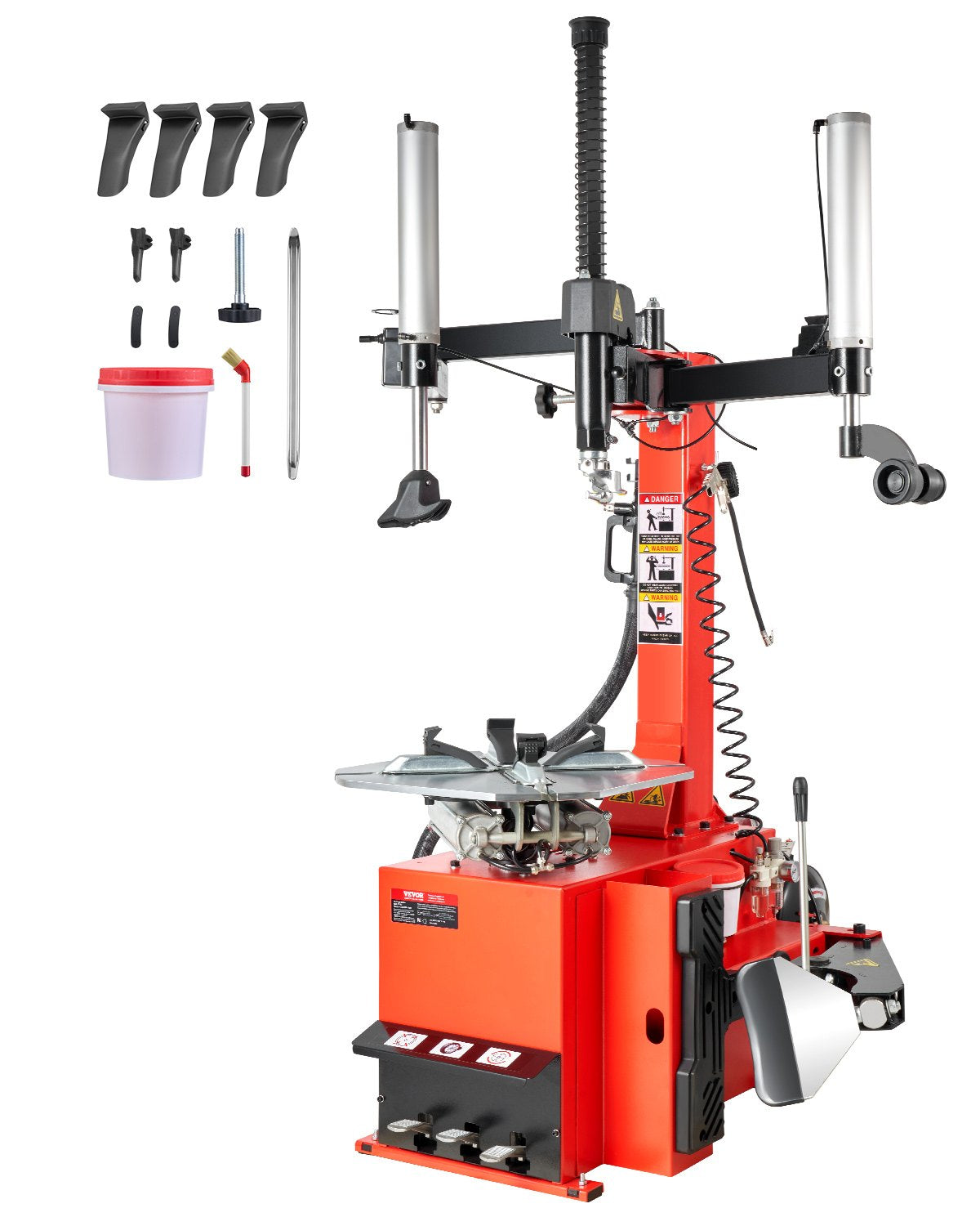VEVOR Tire Changer Machine, 1.5HP Copper Motor, Durable Tire Changer with Air Pressure Gauge & Pneumatic Assist Arm, Pedal Operated Tire Changer with Thickened Chuck, Fit for Sedan/SUV/Pickup Truck - BTJDFZB000007O85OV1 - view 1