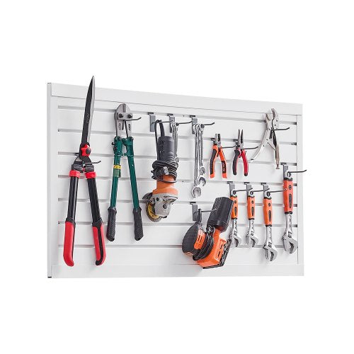 VEVOR Slat Wall Paneling, 2 x 4 ft, PVC Garage Slatwall with Modular Design, White Slat Wall Easy-to-Install Adjustable Slatwall Panel with Coupling Structure & DIY Cutting, Fits for Storage & Display - BTQBPVC8SQFTE76C2V0 - view 2
