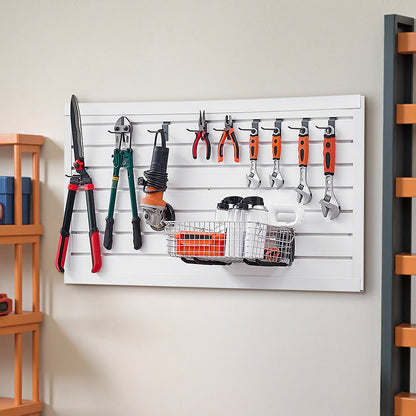 VEVOR Slat Wall Paneling, 2 x 4 ft, PVC Garage Slatwall with Modular Design, White Slat Wall Easy-to-Install Adjustable Slatwall Panel with Coupling Structure & DIY Cutting, Fits for Storage & Display - BTQBPVC8SQFTE76C2V0 - view 9
