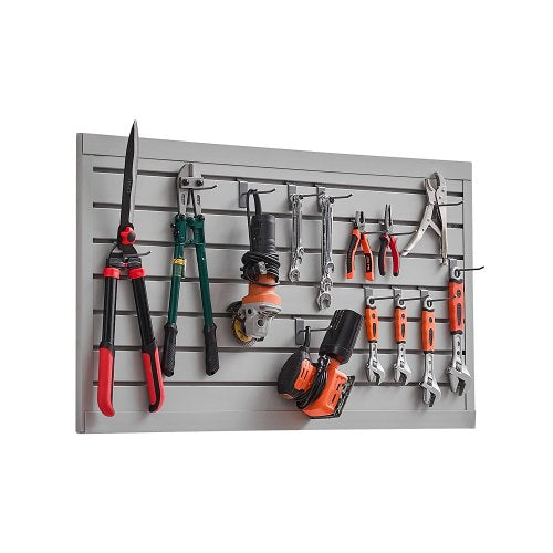 VEVOR Slat Wall Paneling, 2 x 4 ft, PVC Garage Slatwall with Modular Design, Grey Slat Wall Easy-to-Install Adjustable Slatwall Panel with Coupling Structure & DIY Cutting, Fits for Storage & Display - BTQBPVC8SQFTHOMMCV0 - view 2