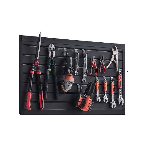 VEVOR Slat Wall Paneling, 2 x 4 ft, PVC Garage Slatwall with Modular Design, Black Slat Wall Easy-to-Install Adjustable Slatwall Panel with Coupling Structure & DIY Cutting, Fits for Storage & Display - BTQBPVC8SQFTVJJ5HV0 - view 2