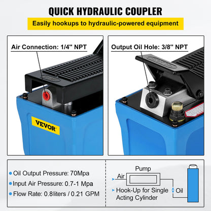 VEVOR Air Hydraulic Pump - Select Your Configuration - BTQBTYYJTBLSK0001V0 - view 3