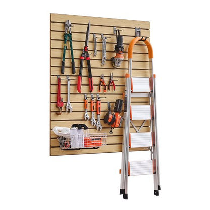 VEVOR Slat Wall Paneling, 4 x 4ft, MDF Garage Slatwall with Modular Design, Natural Slat Wall Easy-to-Install Adjustable Slatwall Panel with Coupling Structure & DIY Cutting, Fit for Storage & Display - BTQBXWB16SQFXJD1EV0 - view 2