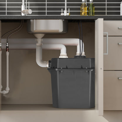 VEVOR Utility Sink Pump, 1/3 HP, 120-Volt, 2900 GPH Flow, 25 ft Head, Under-Sink Sump Pump System with 6 Gallon Basin, Automatic Utility/Laundry Sink Pump, Drain Pump with 1-1/2" NPT Outlet, Black - BTTZSCPSB13HJFASSV1 - view 9