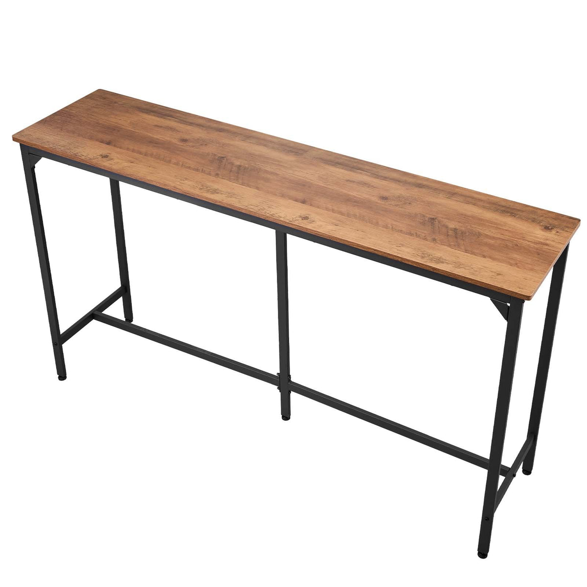 VEVOR Bar Table, 1PCS 63″ Kitchen Bar Table, Tall Dining Tables with Rounded Edge, Rectangular High Top Kitchen Tables for Balcony, Living Room, Light Brown, Black, Extended Horizontal Design - BTZEK1JTJXGYIGI3C001V0 - view 10