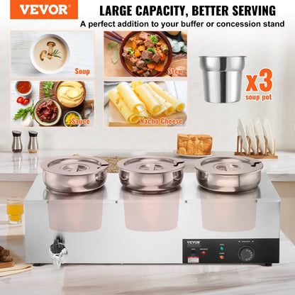 VEVOR Electric Soup Warmer - Select Your Configuration - BW3374QT1200W47W6V1 - view 2