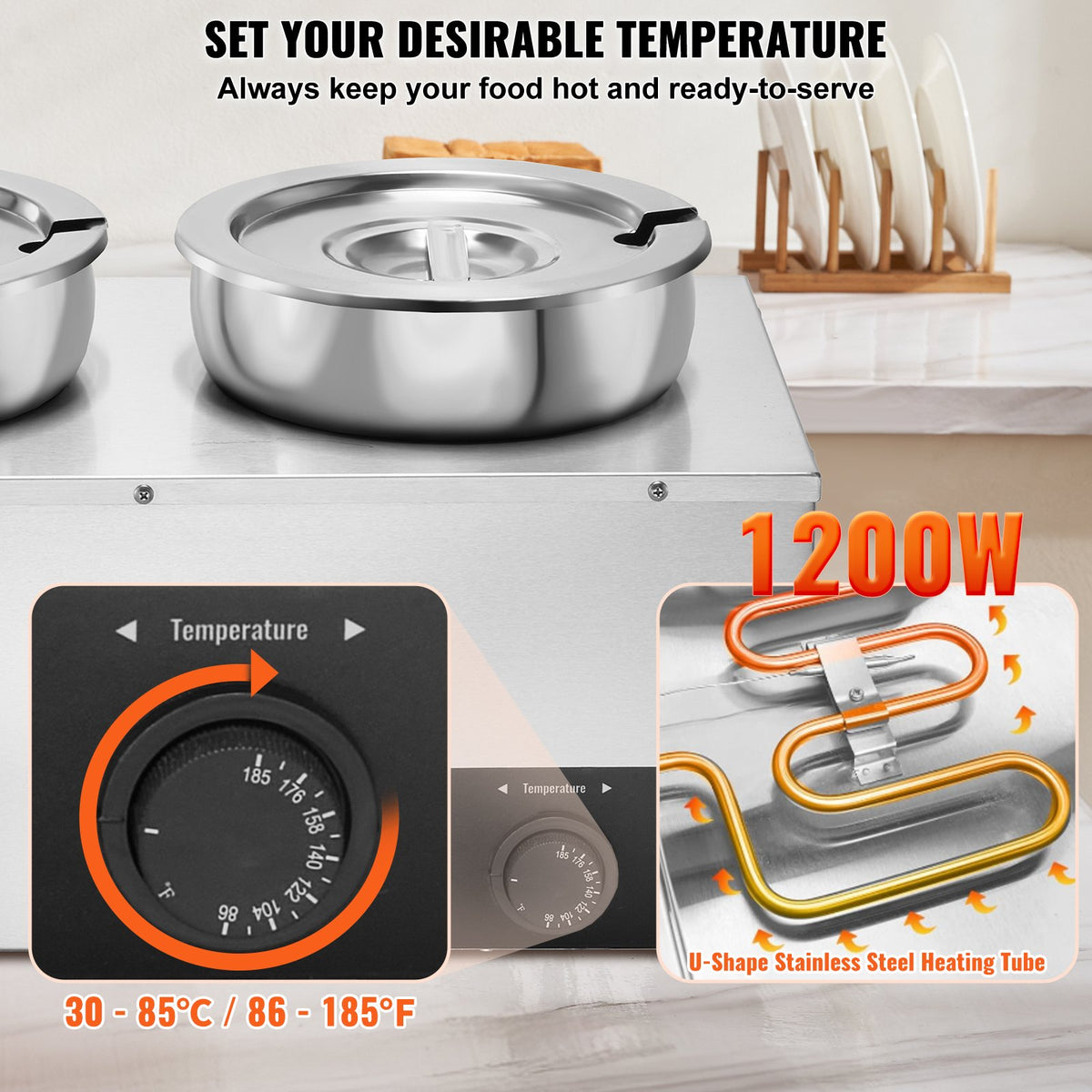 VEVOR Electric Soup Warmer - Select Your Configuration - BW3374QT1200W47W6V1 - view 3