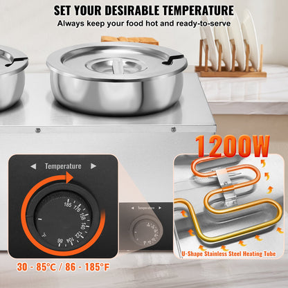 VEVOR Electric Soup Warmer - Select Your Configuration - BW3374QT1200W47W6V1 - view 3