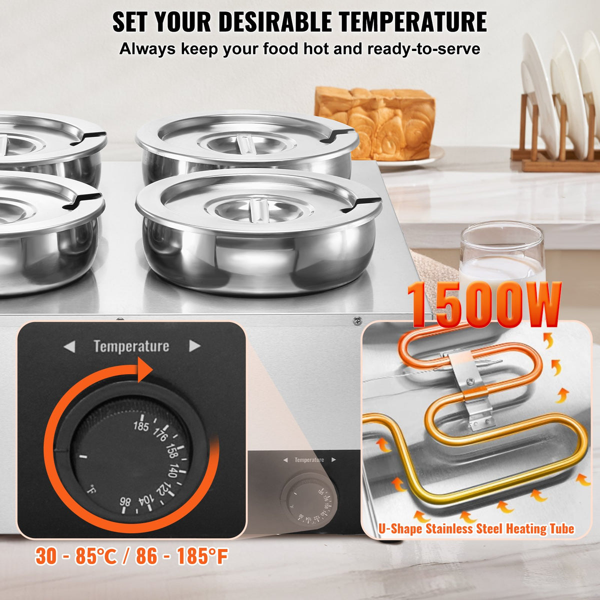 VEVOR Electric Soup Warmer - Select Your Configuration - BW474QT1500W4FX59V1 - view 3
