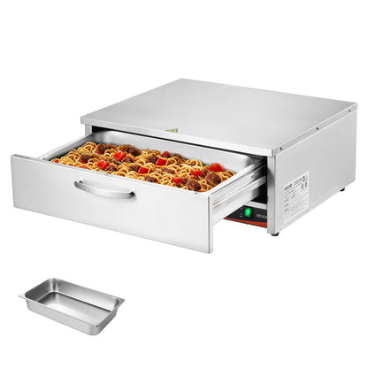 VEVOR Commercial Electric Drawer Warmer, Single-Drawer Stainless Steel Food Warmer, Freestanding Compact Warming Drawer Cabinet, 85°F–185°F Wide Temperature Range, for Restaurant, Hotel & Bakery - BWCTDLSMNX1G3Z8T1001V1 - view 1