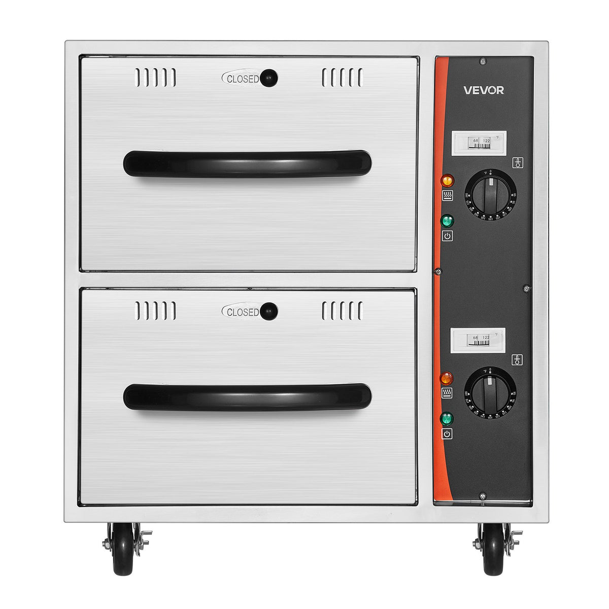 VEVOR Commercial Electric Drawer Warmer, 2 Full-Size Pan Stainless Steel Food Warmer, Freestanding Standard Warming Drawer Cabinet, 85°F–185°F Wide Temperature Range, for Restaurant, Hotel Buffet & Bakery - BWCTDLSZX2G0BGDE7001V1 - view 10