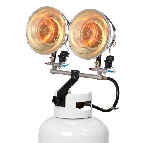 VEVOR Propane Tank Top Heater, 30000 BTU Rapid Heating 180-Degree Infrared Radiant Tank Top Gas Heater, 3 Heat Settings for Ice Fishing/ Hunting/Outdoor Work, Single Burner Square - BWGDJRQDFRQSD633T001V0 - view 2