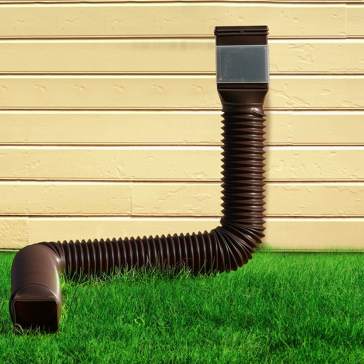 VEVOR Rain Gutter Downspout Extensions, 2-Pack Flexible Downspout Extender, Down Spout Drain Extension Extendable from 22" to 63", Gutter Extensions with Adapters, for Rainwater Drainage, Brown - BWPSGDSPQ226Z4B9SV0 - view 9