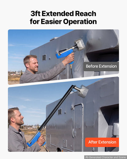 VEVOR 3FT Extension Pole for Heat Gun, Only Compatible with DR.Shrink Propane Heat Guns, Extended Reach Rod for Fast Heat-Shrink Wrapping, Combustor Head Included - BWRFQYZGSPDRXXQBA001V0 - view 5