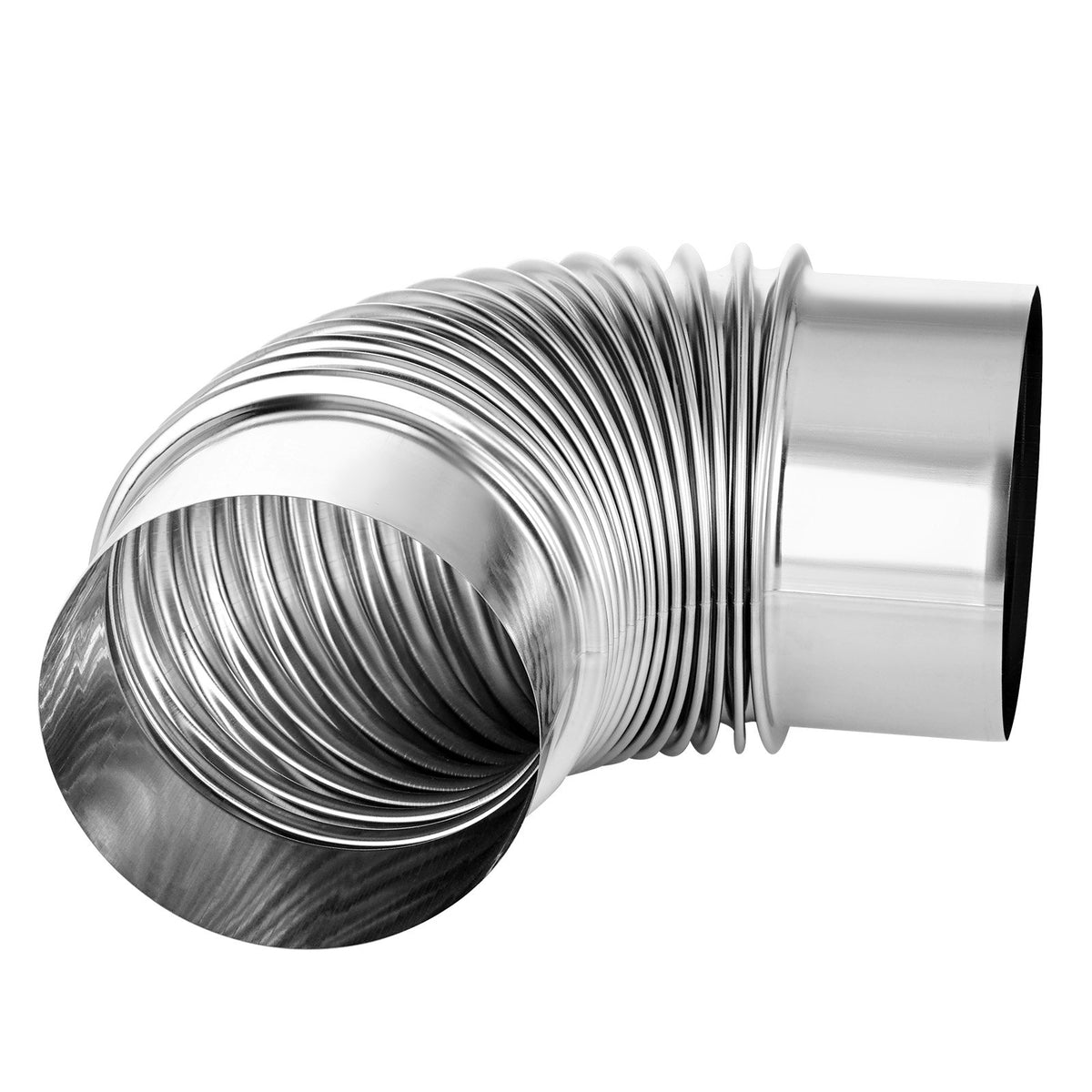 VEVOR 2 Pack Dryer Vent Elbow, 90 Degree Hose Connector Kit for 4 Inch Duct, Stainless Steel Vent Elbows with 4 Clamps and Aluminum Foil Tape, for HVAC Ducts, Pipes, and Ductworks at Tight Space - BWWT904INCH24D5IB001V0 - view 10