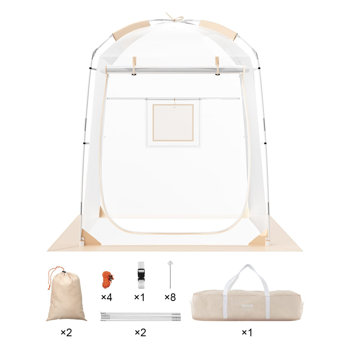 VEVOR Sports Tent, 1 Person, Instant Tent Shelter Weatherproof Pod, Outdoor Bubble Clear View Tent, Climate Canopy Shelter for Soccer, Football, Softball & Other Sporting Events, Parades, and Fishing - BWZPDRZTMFX5QJU6SV0 - view 1