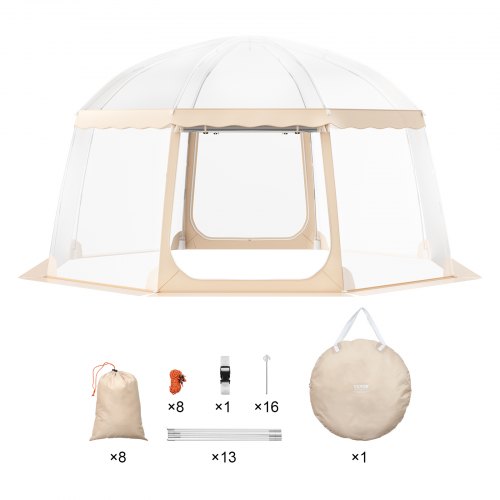 VEVOR Sports Tent, 12-15 People, Instant Pop-Up Tent Shelter Weatherproof Pod, Outdoor Bubble Clear View Tent, Climate Canopy Shelter for Soccer, Football, Softball & Other Sporting Events and Parades - BWZPDXZTMYX1VWKNVV0 - view 2