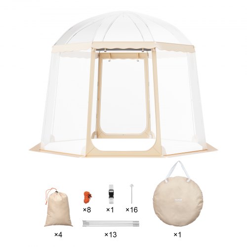 VEVOR Sports Tent, 4-8 People, Instant Pop-Up Tent Shelter Weatherproof Pod, Outdoor Bubble Clear View Tent, Climate Canopy Shelter for Soccer, Football, Softball & Other Sporting Events and Parades - BWZPZXZTMYX14FZKQV0 - view 2