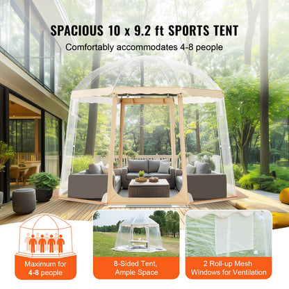 VEVOR Sports Tent, 4-8 People, Instant Pop-Up Tent Shelter Weatherproof Pod, Outdoor Bubble Clear View Tent, Climate Canopy Shelter for Soccer, Football, Softball & Other Sporting Events and Parades - BWZPZXZTMYX14FZKQV0 - view 8