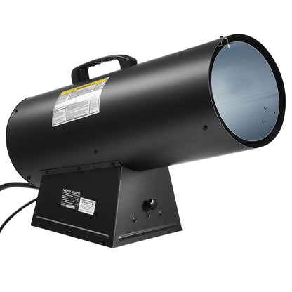 VEVOR Propane Heater, 125000BTU Forced Air Propane Heater with Stepless Temp Settings & security Protection, Portable Garage/Shop Barrel Heater for Garages, Job Sites,Indoor/Outdoor - BXBWJRQPTNFJ9XK7T001V1 - view 10