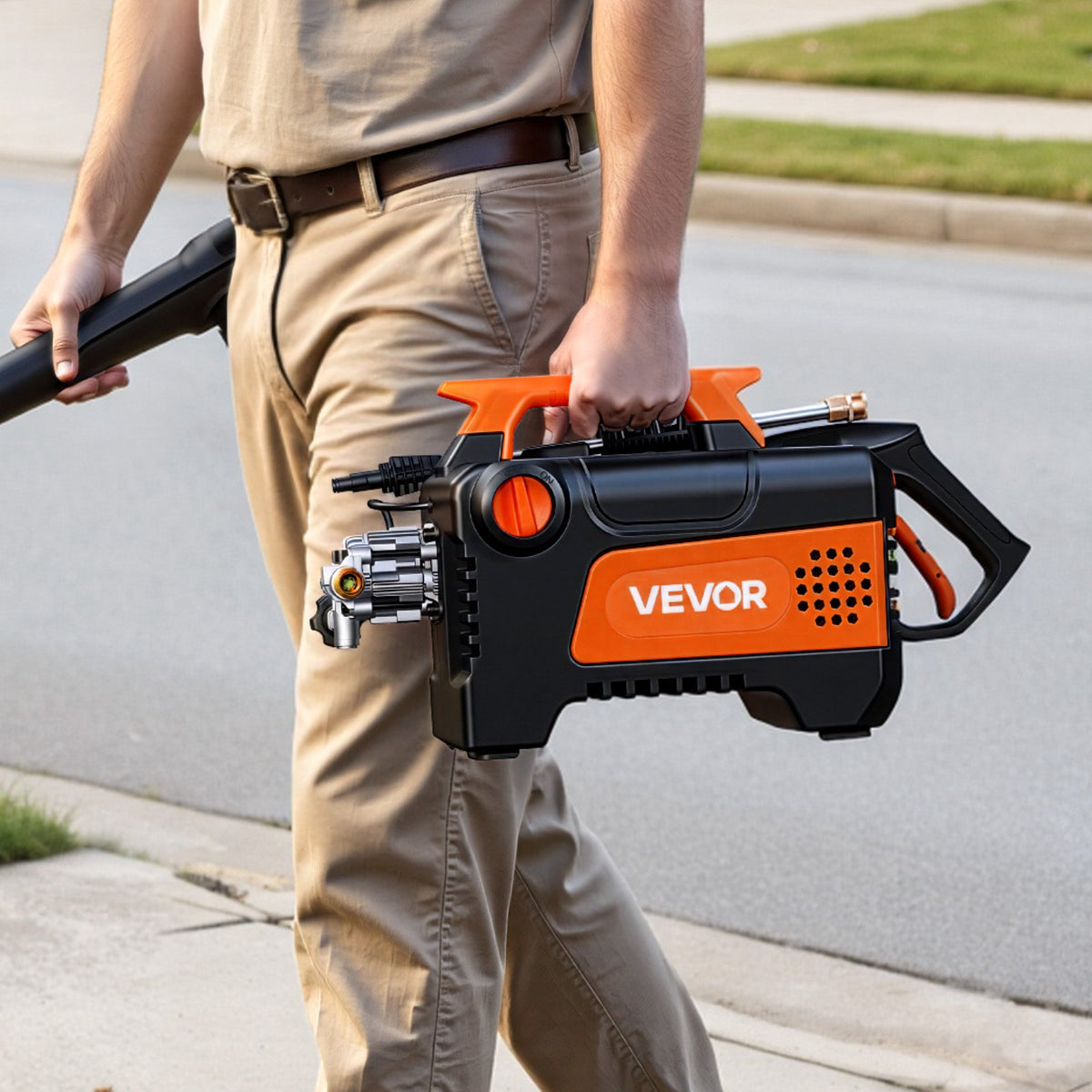 VEVOR Electric Pressure Washer, 1958 Max PSI 2.5 Max GPM, Portable Power Washer with 4 Nozzles, Metal Extension Wand, Commercial-Grade 5-Piston Plunger Pump, High Pressure for  Cars,Driveways,Patios - BXDDGYQXJJLDYW4ID001V1 - view 9